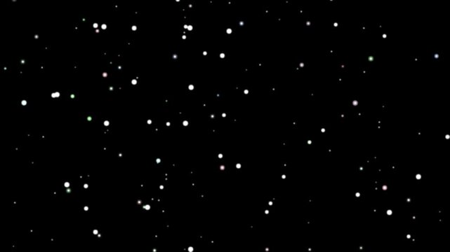 Minimal White Particles Falling Motion Background