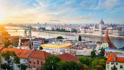 Fototapeta premium Sundown in Budapest