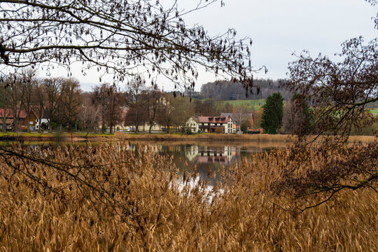Der Brettm&uuml;hlenteich in Rammenau im Dezember 1