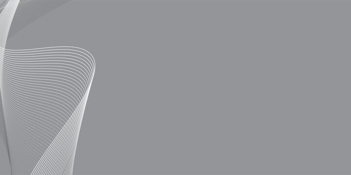 Gradient line art background. Vector illustration. Wave with lines created using blend tool. Curved wavy line, backgrund