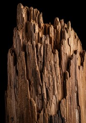 Close up macro shot showing the deep grooves and intense rough texture of ancient, exposed, barkless willow wood, highlighting natural decay, unique, ancient, dry