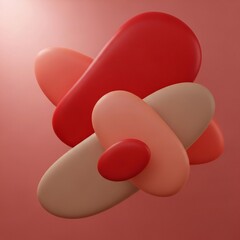 Red Hearts Background with Romantic Pattern, Valentine&rsquo;s Day and Love-Themed Design