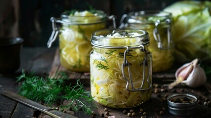 Luxury dark rustic photorealistic food photography of refined fermented foods. 