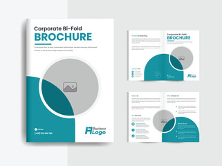 Creative business bifold brochure template design