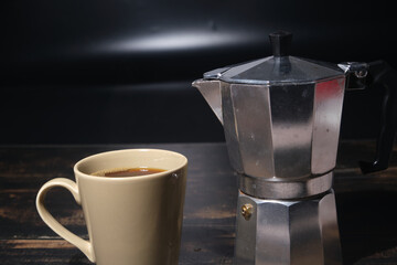 Close-Up of Classic Moka Pot
