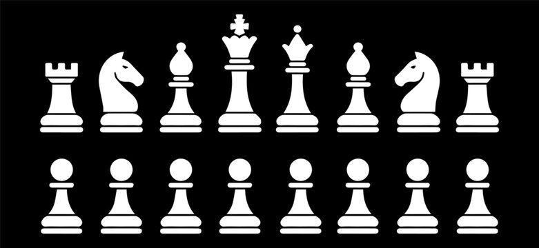 set of chess pieces icon