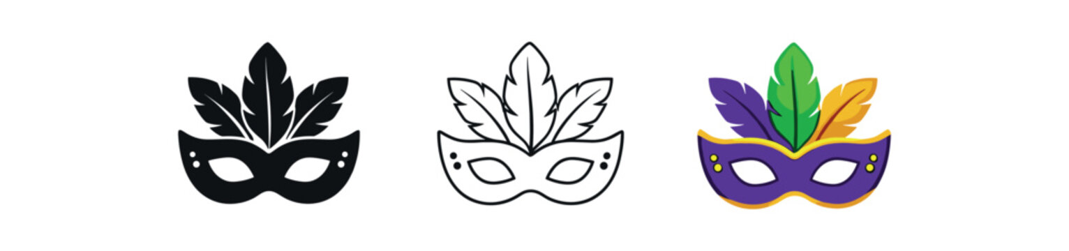 holidays party mask feathers carnival mardi gras festive