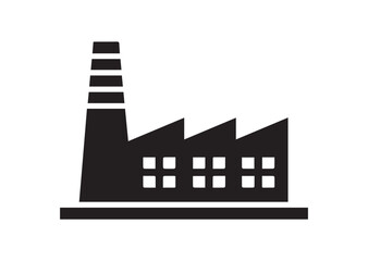 Industrial Plant Icon, Editable Solid Vector Illustration