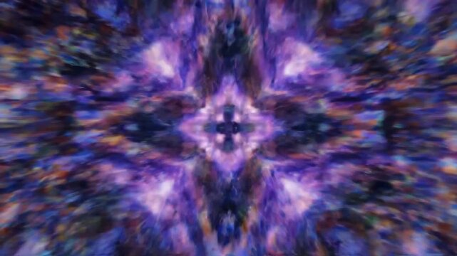 Psychedelic Mindscape Visual - This video features a kaleidoscopic view with swirling colors and abstract patterns, creating a sense of depth and movement.