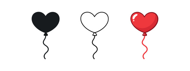 romantic holidays heart shaped balloon string simple valentines vibe