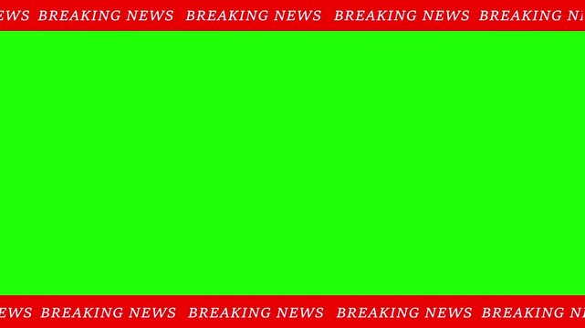 Breaking News Template for TV broadcast news show program. TV broadcast style animation for breaking news or live updates