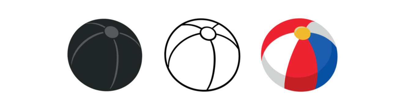 summer independence holidays beach ball striped playful icon