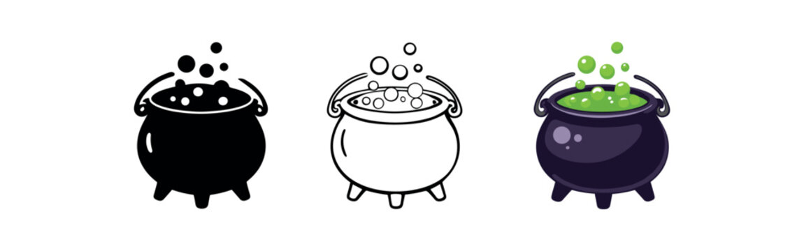 autumn halloween holidays cauldron bubbles witch brew pot