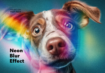 Neon Blur Photo Effect