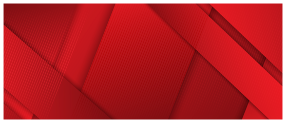 Red abstract geometric shapes and lines composition transparent background