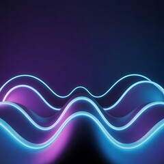 Obraz premium Futuristic Purple Wave Landscape with Glowing Lines Flowing Digital Terrain and Abstract Energy Pattern Creating Modern Technology Inspired Visual Background 