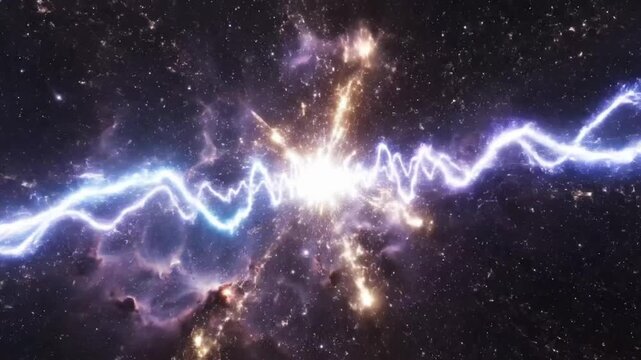 Cosmic explosion with electric energy waves