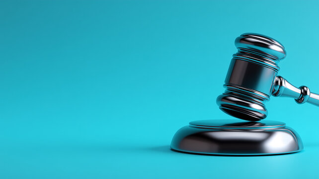 Judge gavel on sound block symbolizing justice verdict and legal authority in court.
