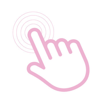 Mauszeiger Hand hier klicken Vektor Icon, isolated vector illustration of pointing hand cursor, ideal for website navigation, user interface design