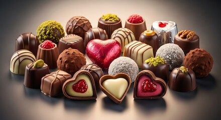 Obraz premium A delightful assortment of gourmet chocolates