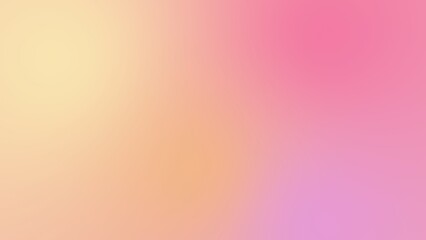 Warm pastel peach, yellow and pink gradient with smooth blur, ideal abstract background for banner,...