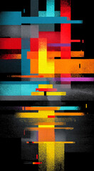 デジタル信号の乱れを模したアーティスティックな背景