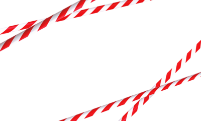 Caution tape isolated transparent background 3d