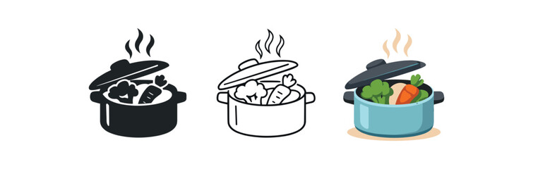 safe feeding steam rising gently from pot safe cooked veggies cozy palette