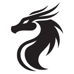 Obraz premium Dragon silhouette vector 