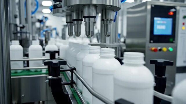 medicine pills production line in factory