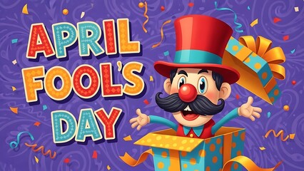 Obraz premium Celebrating april fools day with a jester
