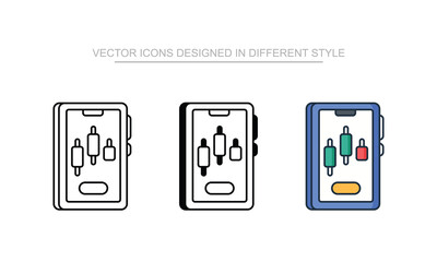 Mobile App vector icon stock isolated on white sheet