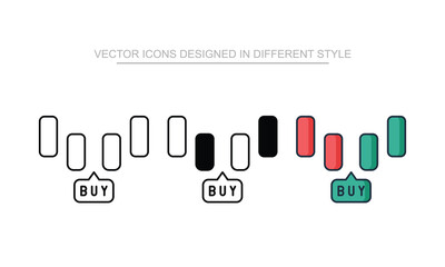 Fototapeta premium Buy Signal vector design in modern and trendy style icon
