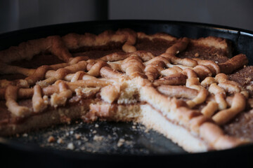 Large Apple Pie on Tray