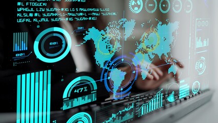 Connection network visualization showing global connection, network communication, digital connection analytic. Connect networks tool support real-time insight and improve connection system. Thunk