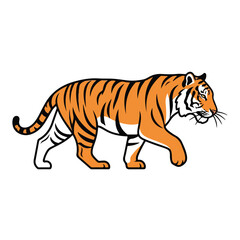 Obraz premium Tiger Walking Side Profile
