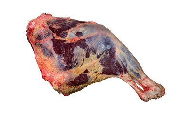 beef rear thigh on a transparent background