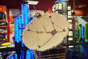 Naklejka premium Moscow, Russia. - June 18, 2025: Lego construction, close-up of the assembled compositions