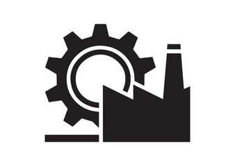 Obraz premium Gear Factory Icon, Editable Solid Vector Illustration