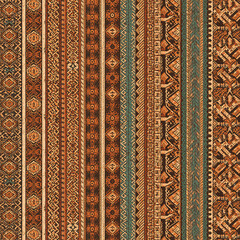 Vintage Bohemian Stripe Pattern textured