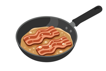 Frying Bacon Cartoon