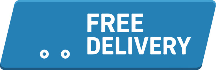 Free Delivery Button A Simple and Clear Design for Online Shopping Promotions