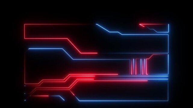 Digital neon HUD futuristic background. Future technology interface data sci-fi display screen. Digital HUD graphic for information call box bars, Technology HUD template.
