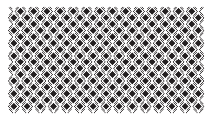 Dense, repeating pattern of black rhombuses with double outlines on a white background, creating a modern geometric texture.