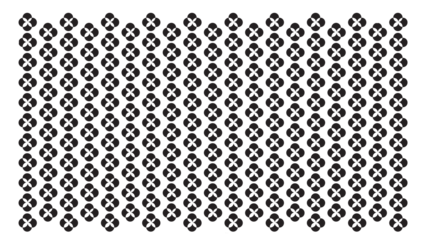 Abstract black clover pattern on white background, minimalist seamless design for textile and wallpaper