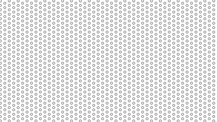 Dense pattern of outlined circles, abstract geometric background with a subtle wave effect in black and white