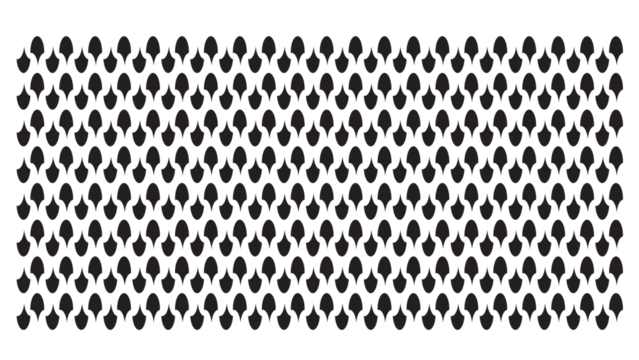 Dark, abstract pattern of repeating teardrop shapes on a white background, modern graphic design element - Powered by Adobe