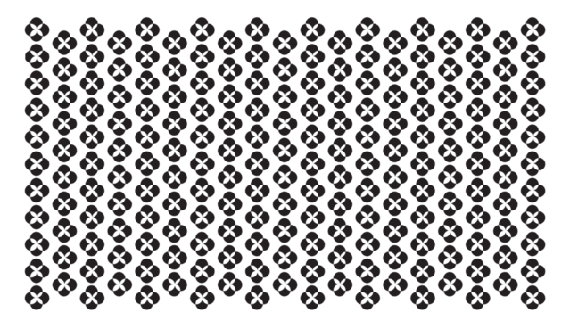 Abstract black clover pattern on white background, minimalist seamless design for textile and wallpaper - Powered by Adobe