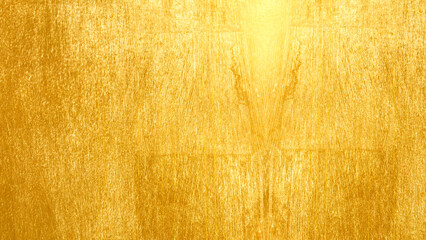 Shiny yellow leaf gold foil texture