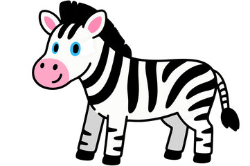 Obraz premium Cartoon zebra illustration